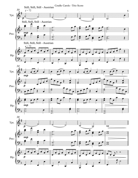 Cradle Carols, Trio for Bb Trumpet, Pedal Harp and Piano