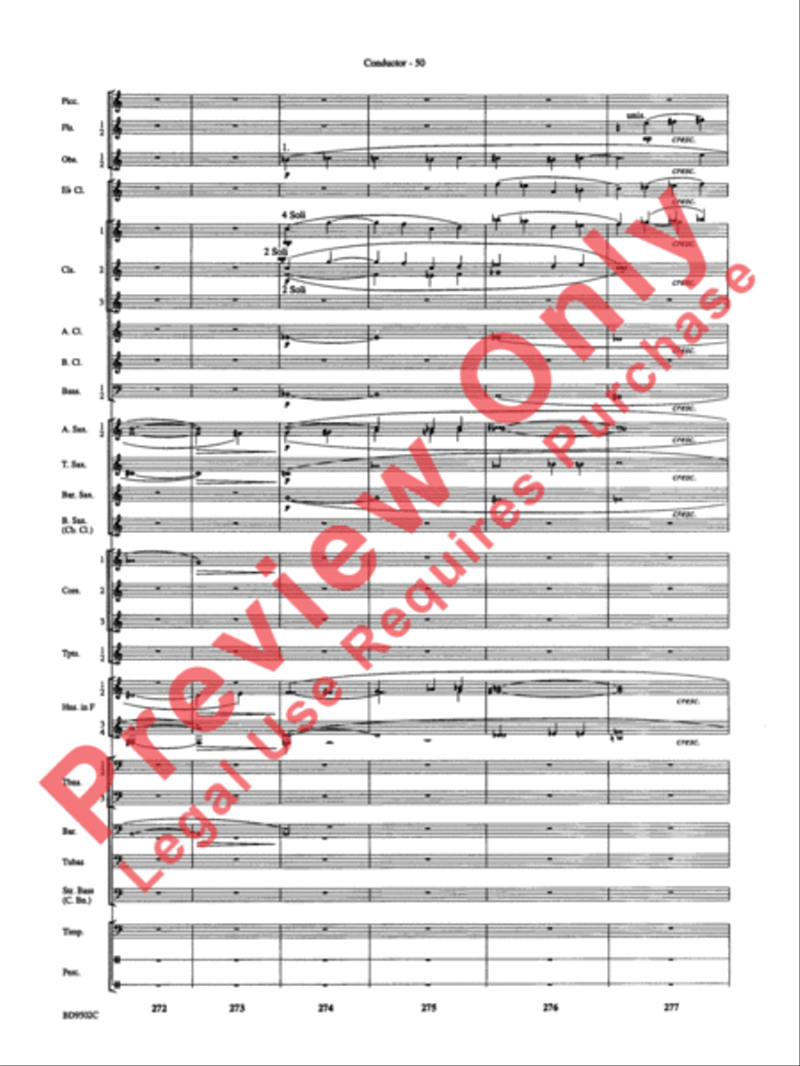 Symphony No. 3 for Band Concert Band scores gallery preview page 53