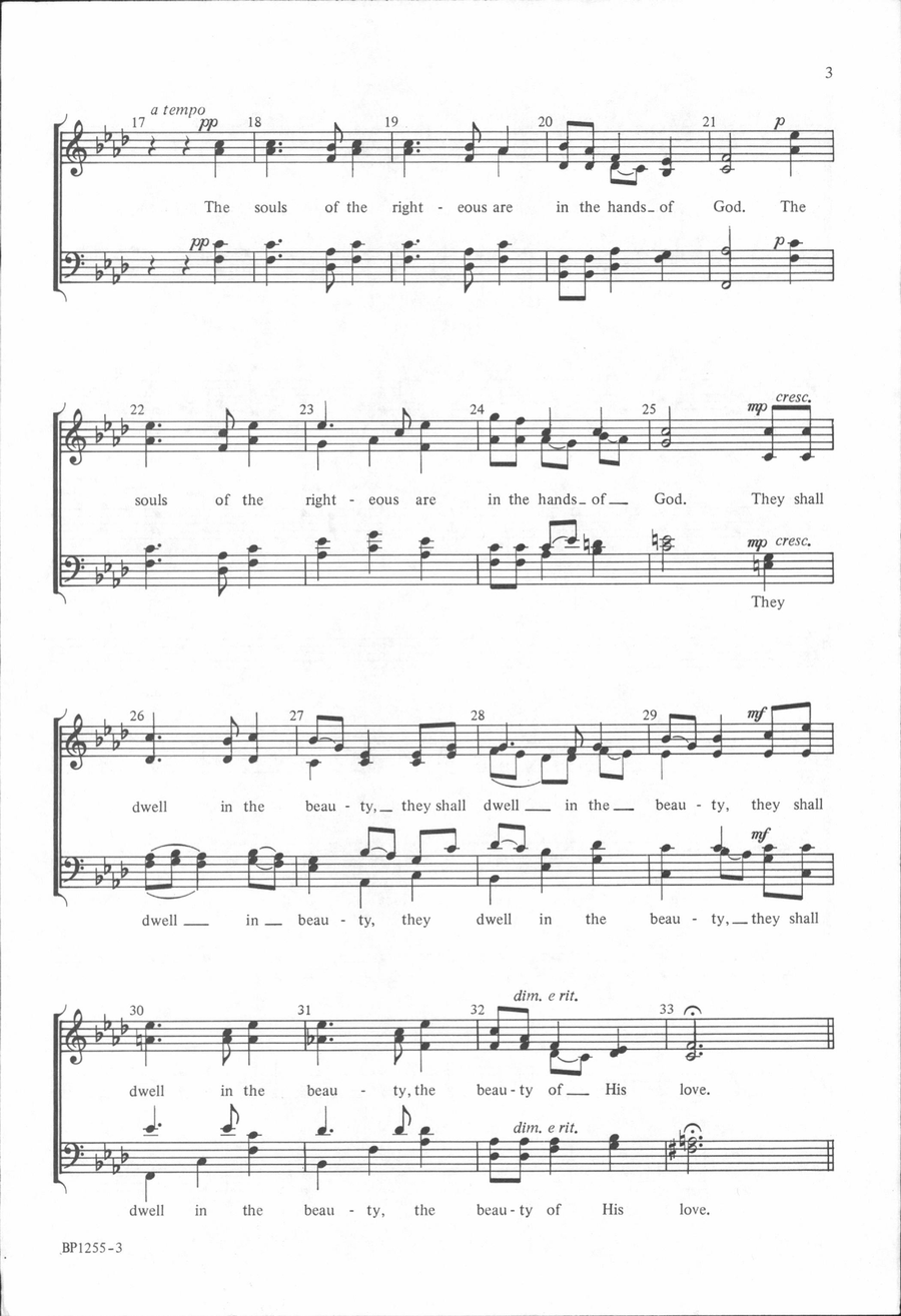 The Souls of the Righteous 4-Part scores gallery preview page 3