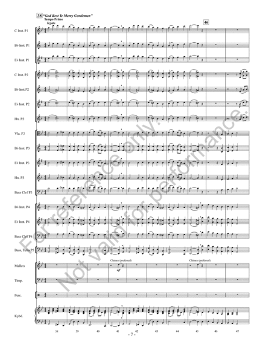 Tidings Of Comfort And Joy Concert Band scores gallery preview page 8