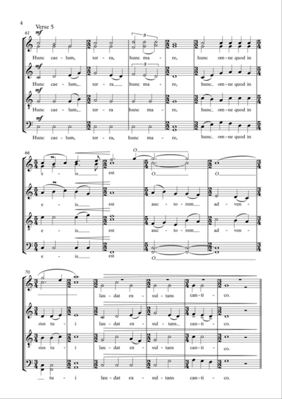 Christe Redemptor Omnium (SATB) Divisi scores gallery preview page 4
