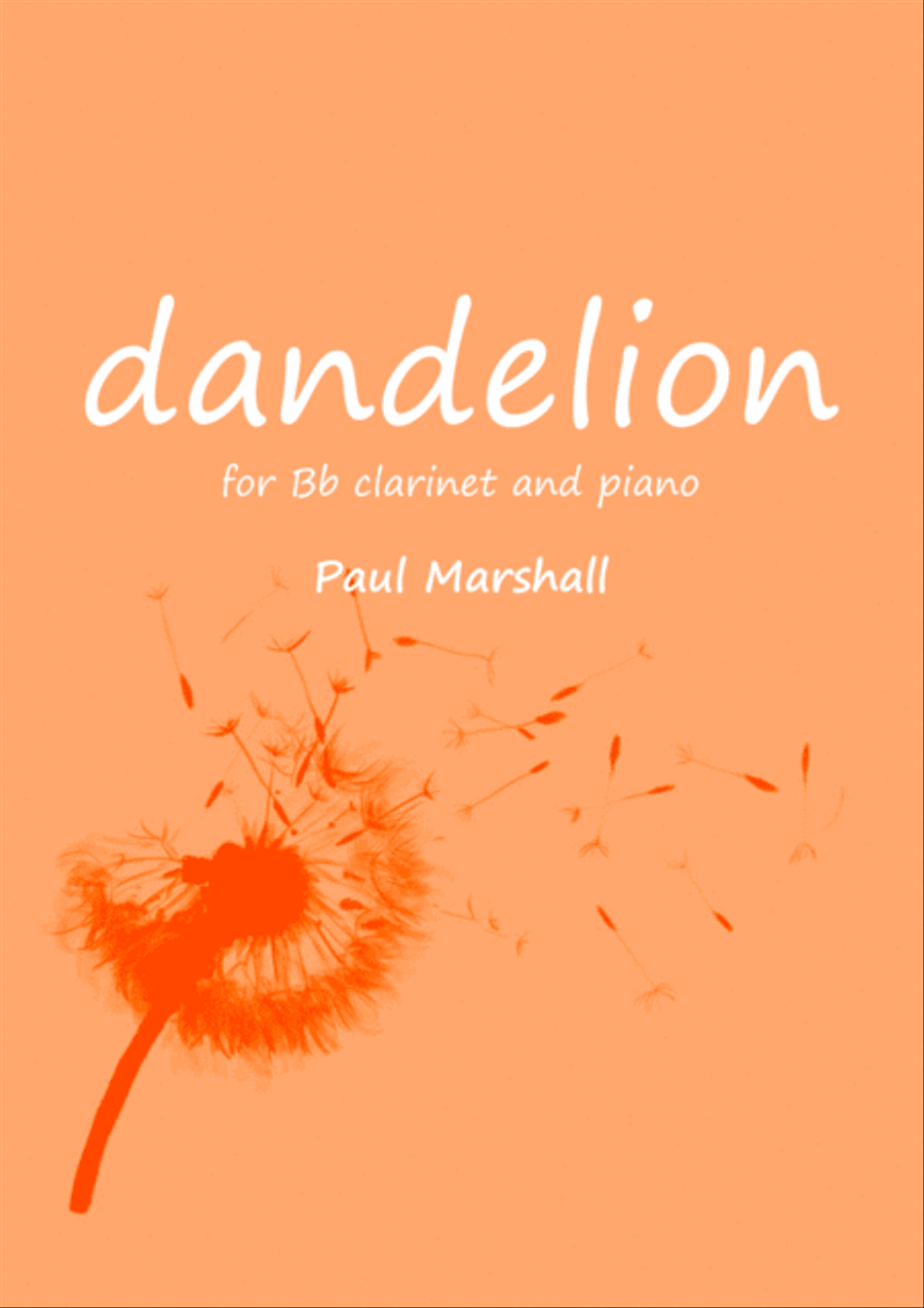 Dandelion for Clarinet and Piano Clarinet Solo scores gallery preview page 1