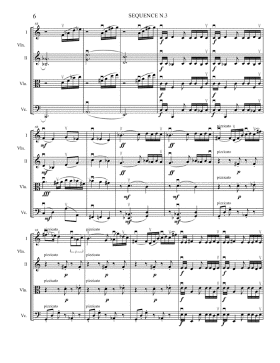 SEQUENCE N.3 String Quartet scores gallery preview page 6