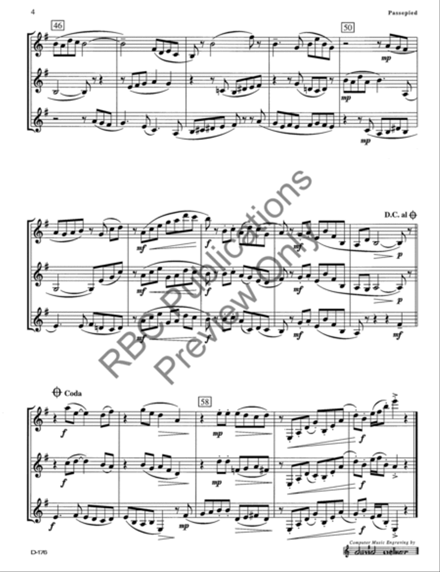 Passepied B-Flat Clarinet scores gallery preview page 7