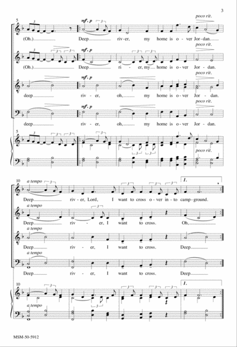 Deep River Deep River Divisi scores gallery preview page 3
