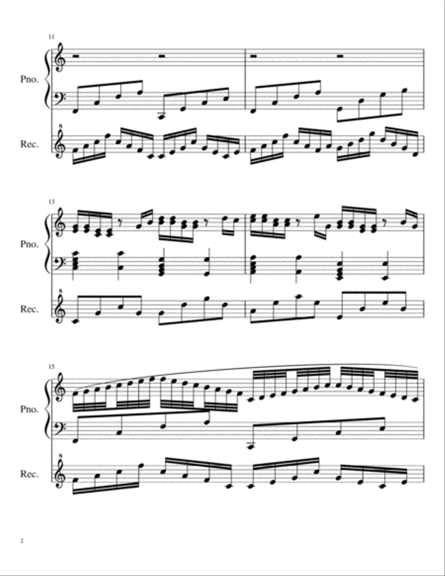 Pachelbel's Canon in C Flute Solo scores gallery preview page 2