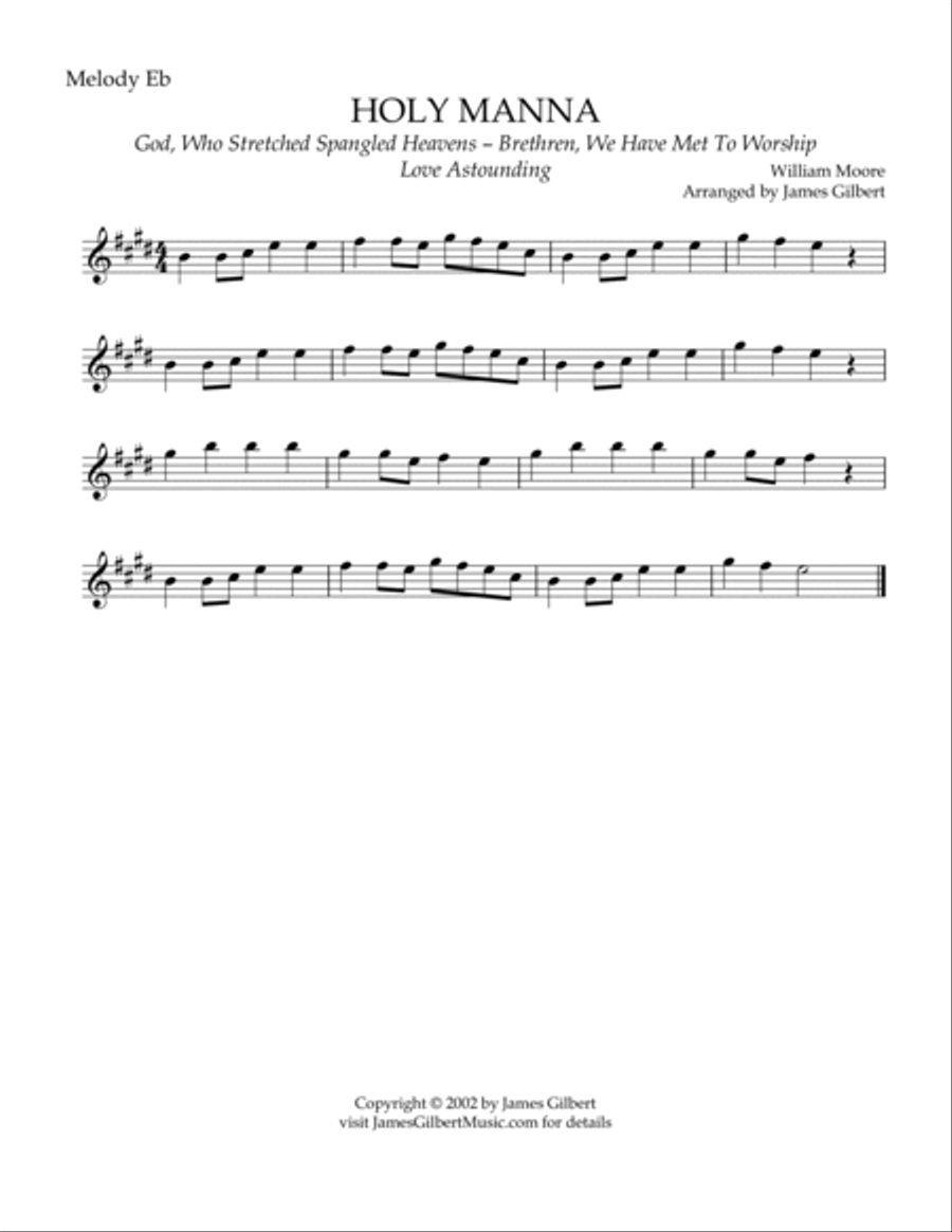 HOLY MANNA (Brethren We Have Met To Worship) Small Ensemble scores gallery preview page 6