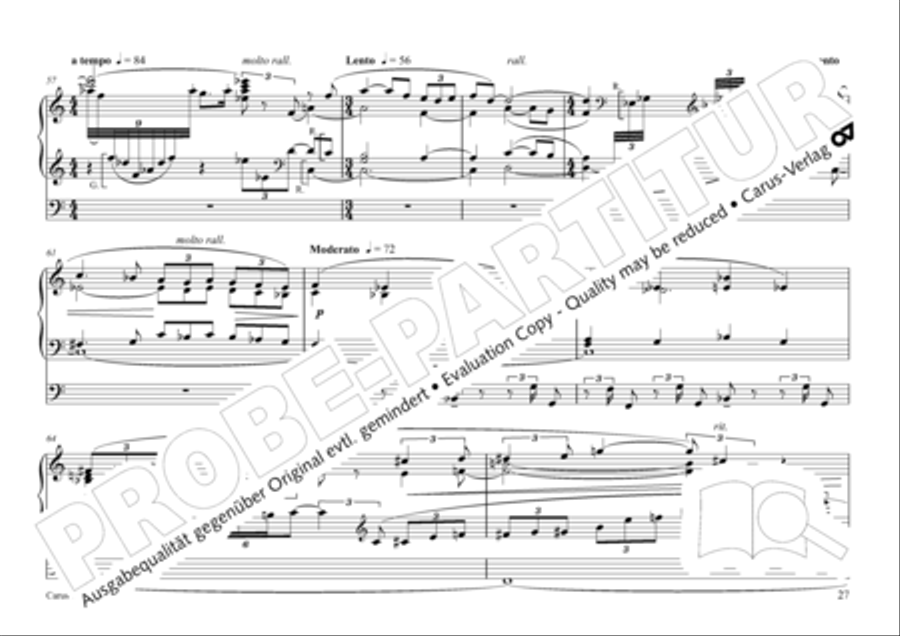 Tournemire: Funf Improvisationen fur Orgel solo Organ Solo scores gallery preview page 27