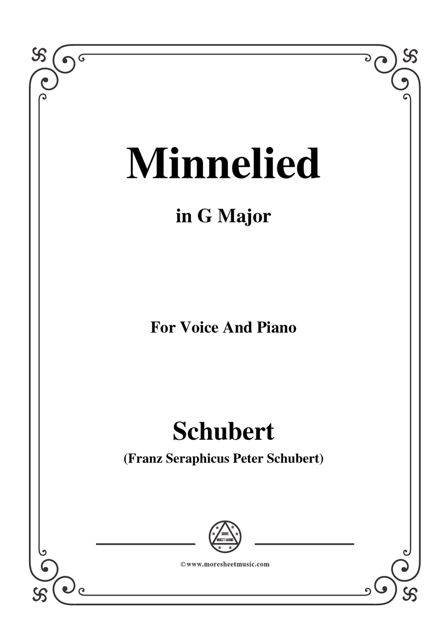 Schubert-Minnelied,in G Major,for Voice&Piano