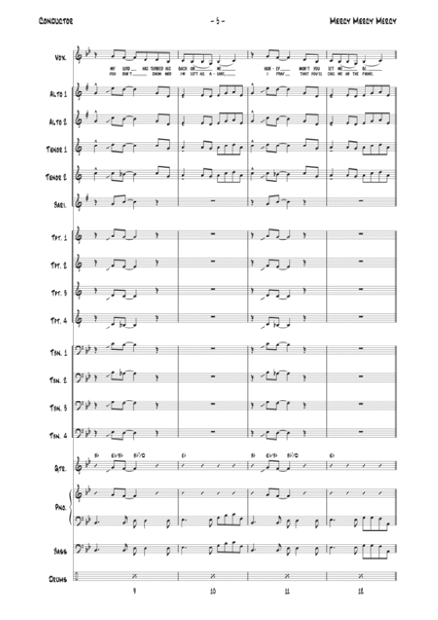 Mercy, Mercy, Mercy Mercy, Mercy, Mercy Jazz Ensemble scores gallery preview page 5