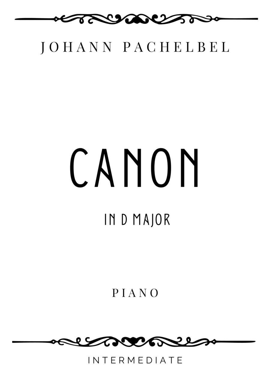 Pachelbel - Canon in D Major - Intermediate Chamber Music scores gallery preview page 1