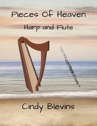 Book cover for Pieces of Heaven, for Harp and Flute