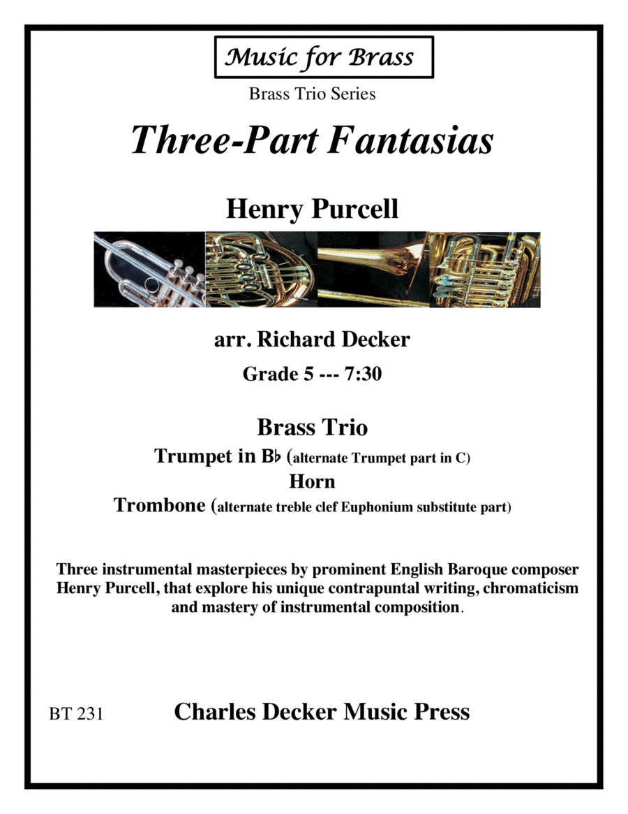 Three-Part Fantasias for Brass Trio image number null
