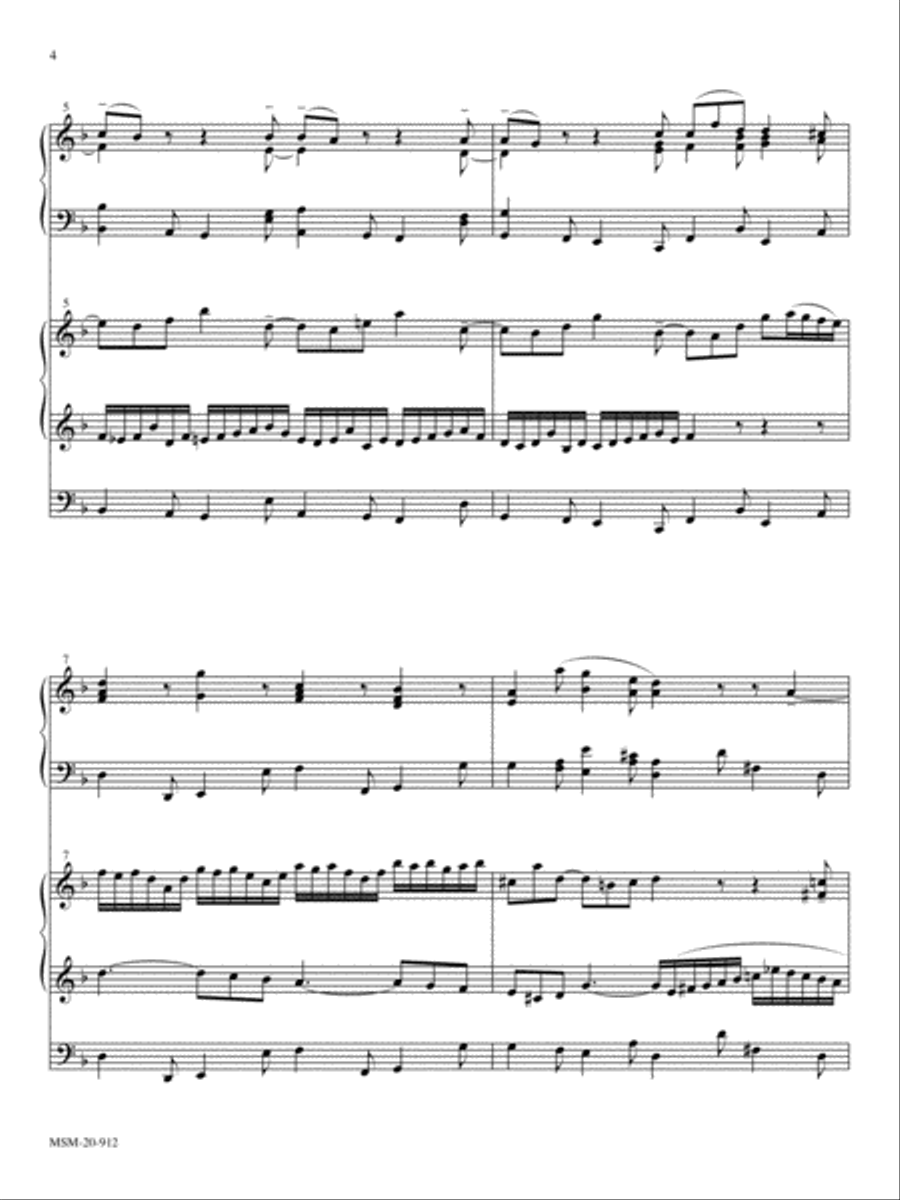 Largo (from Concerto for Two Violins in D Minor) Violin scores gallery preview page 3