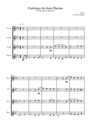 Cantique de Jean Racine [Sax Quartet]