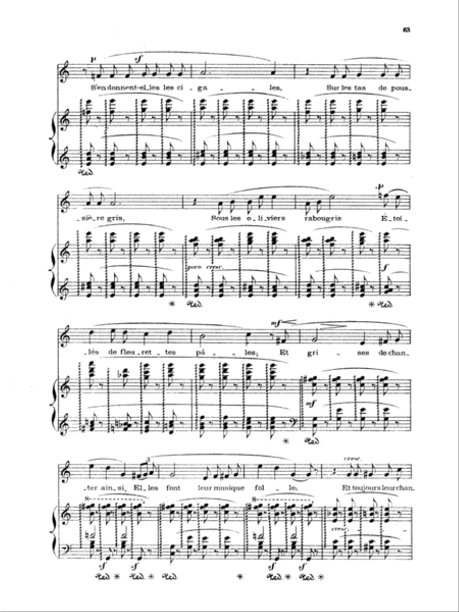 Chabrier: Recueil de Melodies Voice scores gallery preview page 4