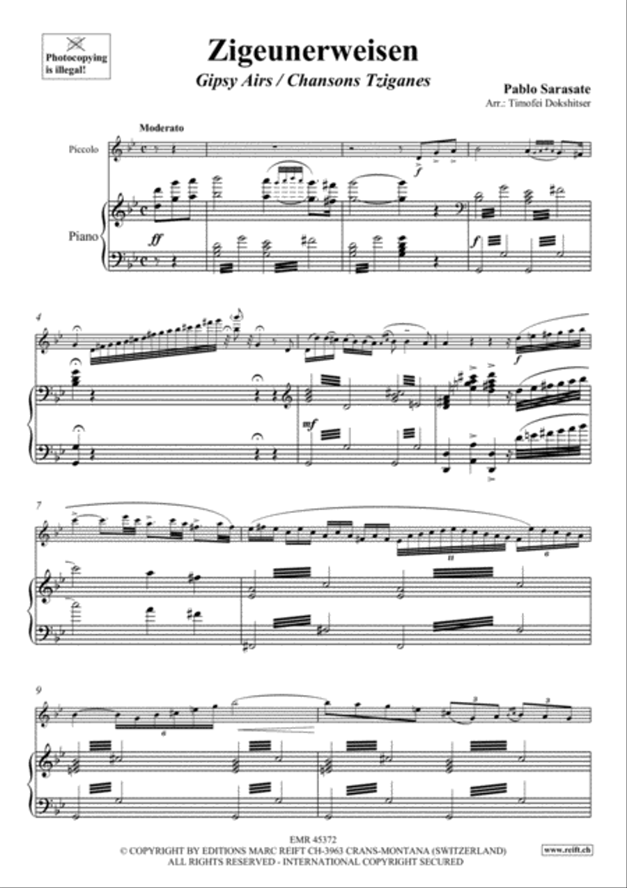 Zigeunerweisen Piccolo scores gallery preview page 4