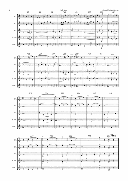 Stars and Stripes forever - Sousa - Clarinet Quintet