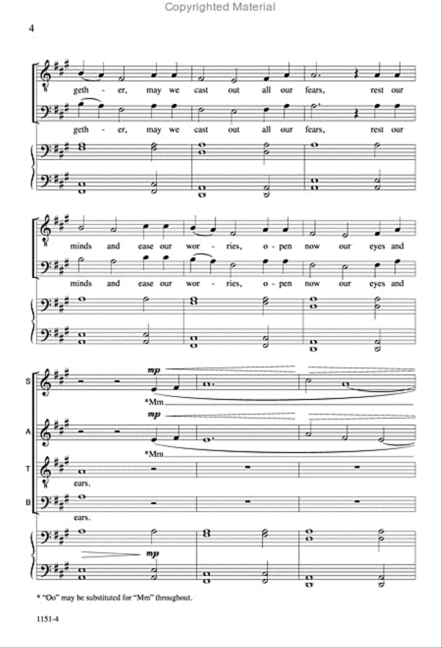 Woven Together - SATB Octavo 4-Part scores gallery preview page 3