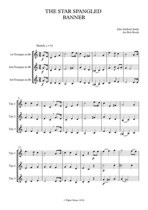 Book cover for The Star Spangled Banner - Trumpet trio