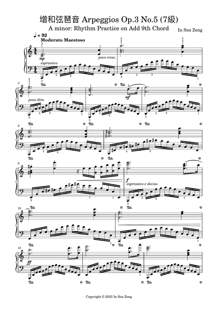 Op.3 No.4-6 by In Son Zeng Piano Method scores gallery preview page 5