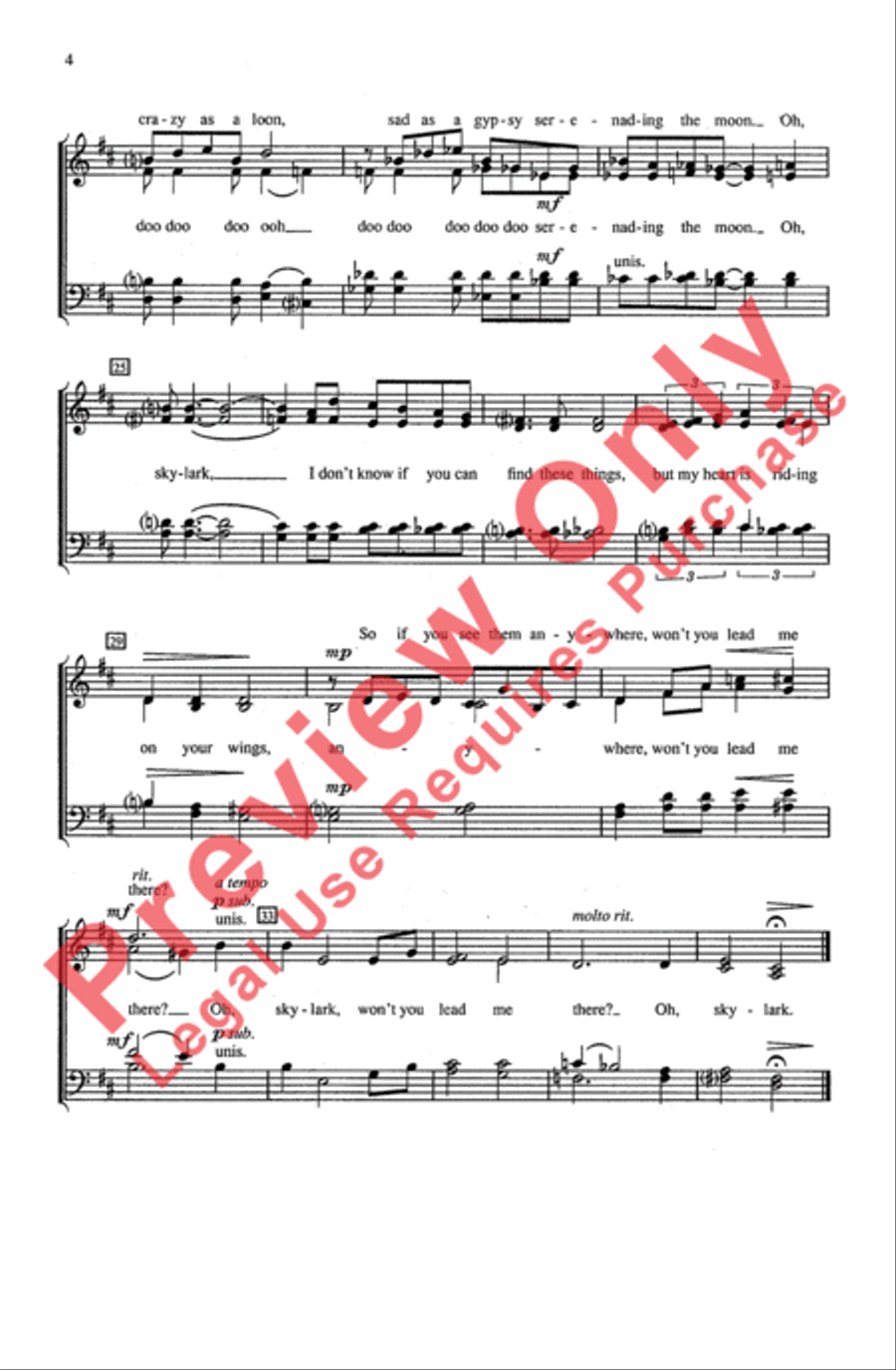 Skylark Skylark 4-Part scores gallery preview page 4