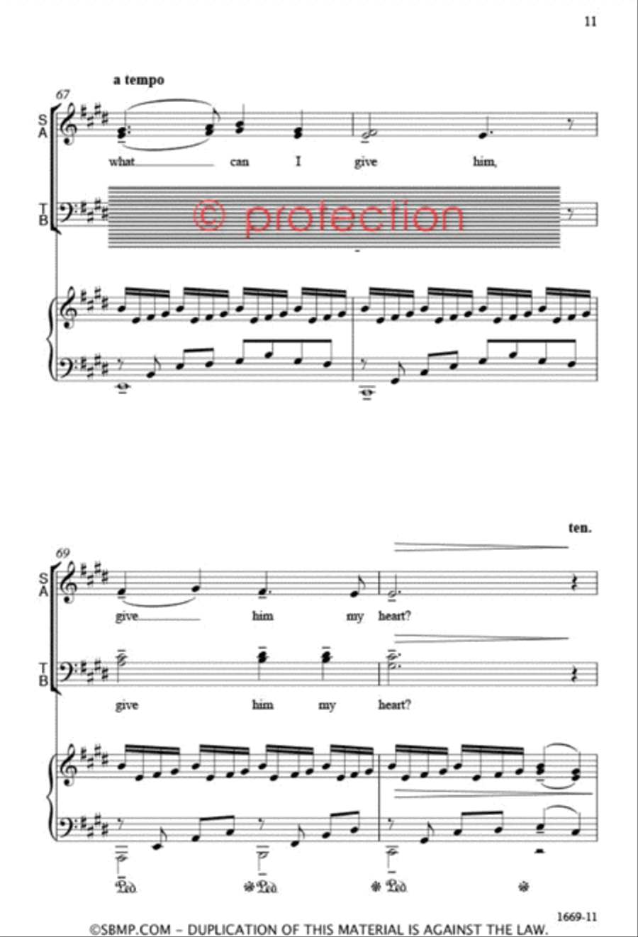 Long Ago (In the Bleak Midwinter) 4-Part scores gallery preview page 10