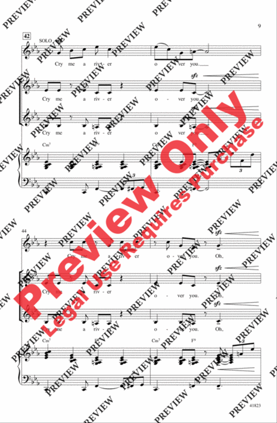 Cry Me a River Women's Choir scores gallery preview page 9