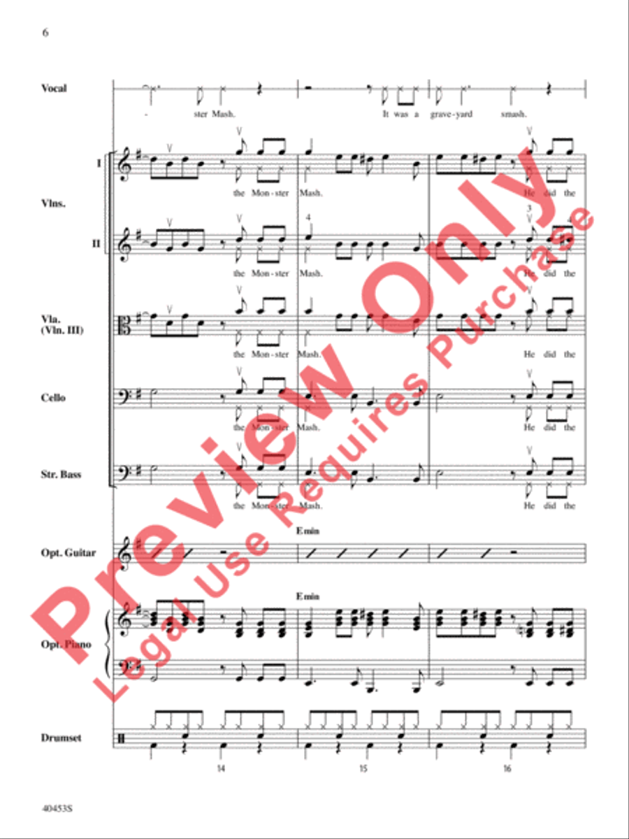 Monster Mash Monster Mash String Orchestra scores gallery preview page 7