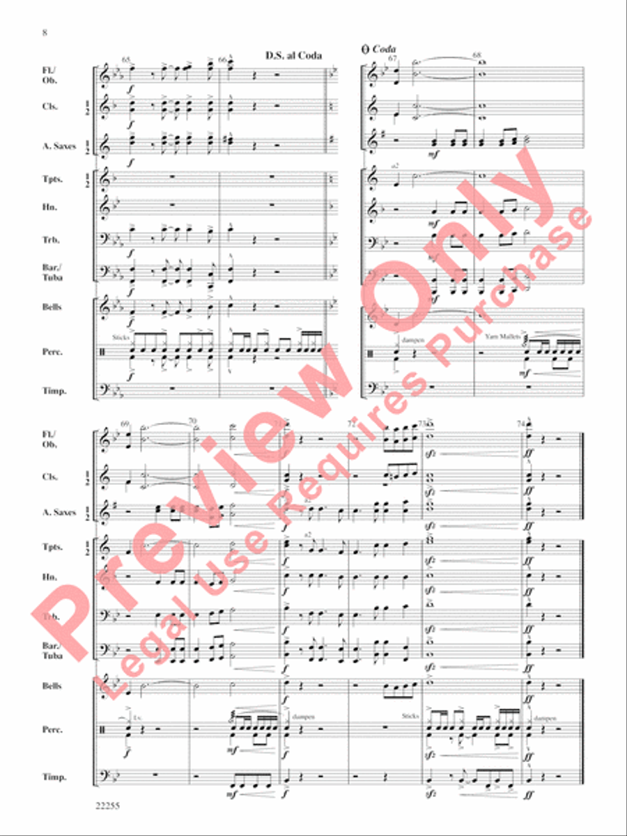 Wind Mountain Overture Concert Band scores gallery preview page 9