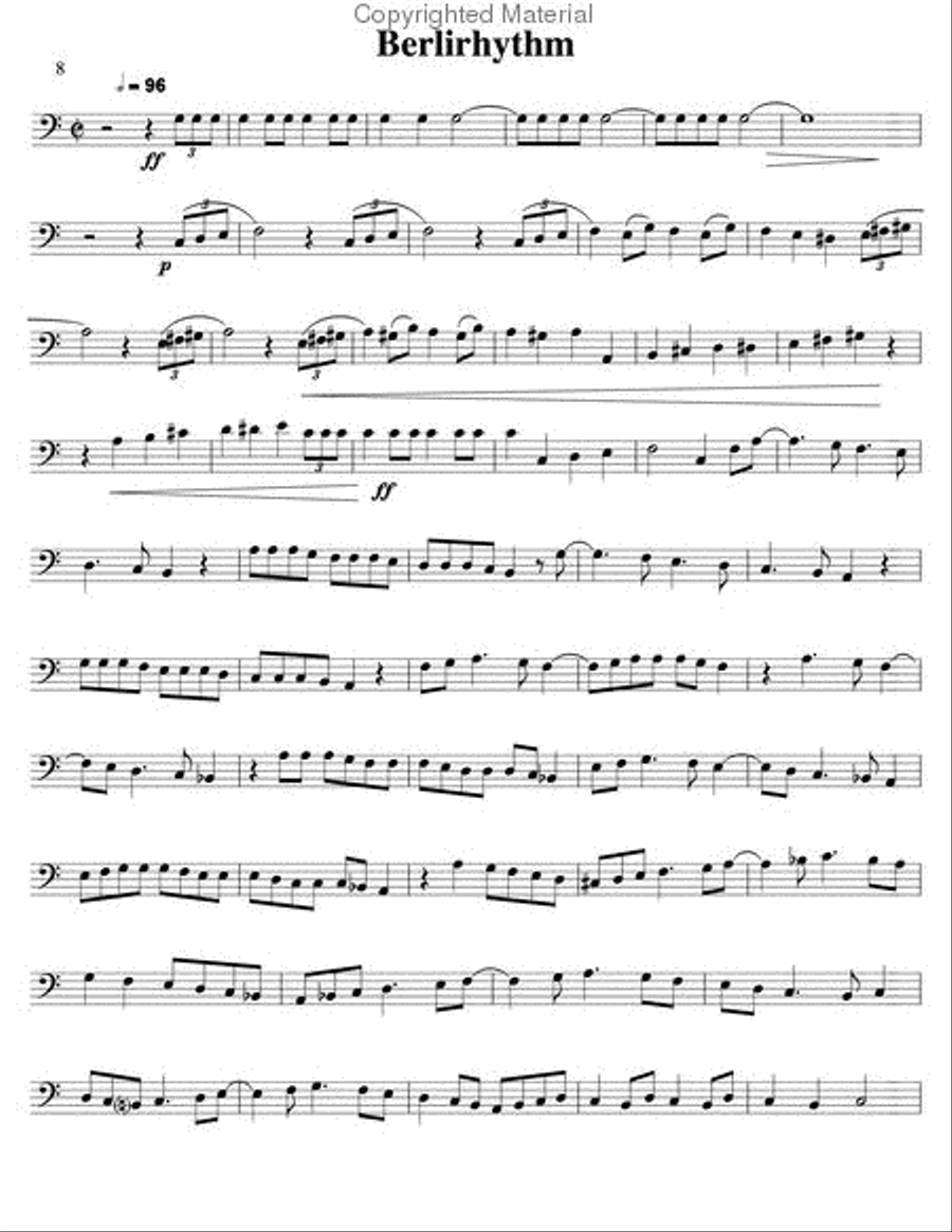 11 Orchestral Etudes for Bass Trombone Bass Trombone scores gallery preview page 4