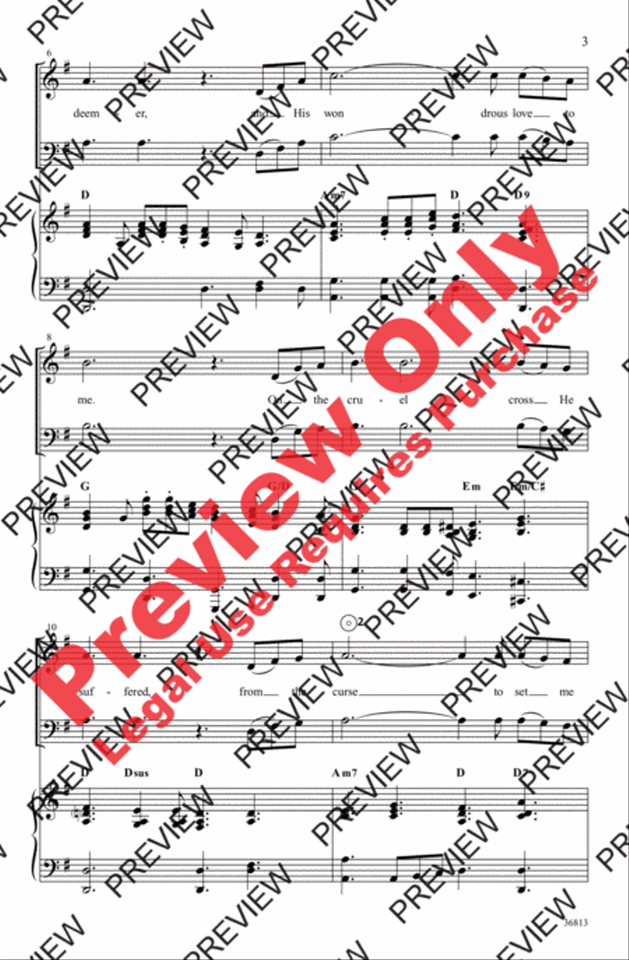 I Will Sing of My Redeemer 4-Part scores gallery preview page 3