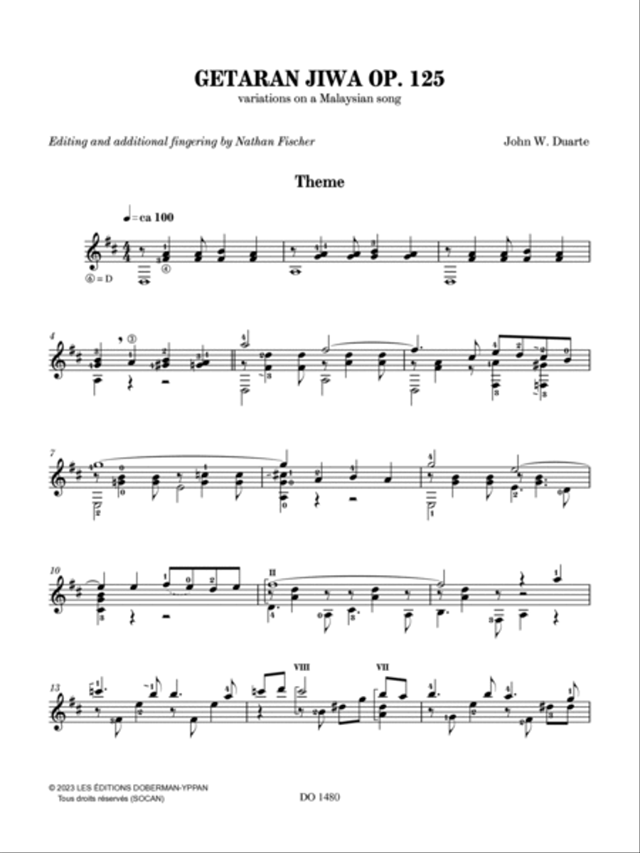Getaran Jiwa, Op. 125 Classical Guitar scores gallery preview page 4