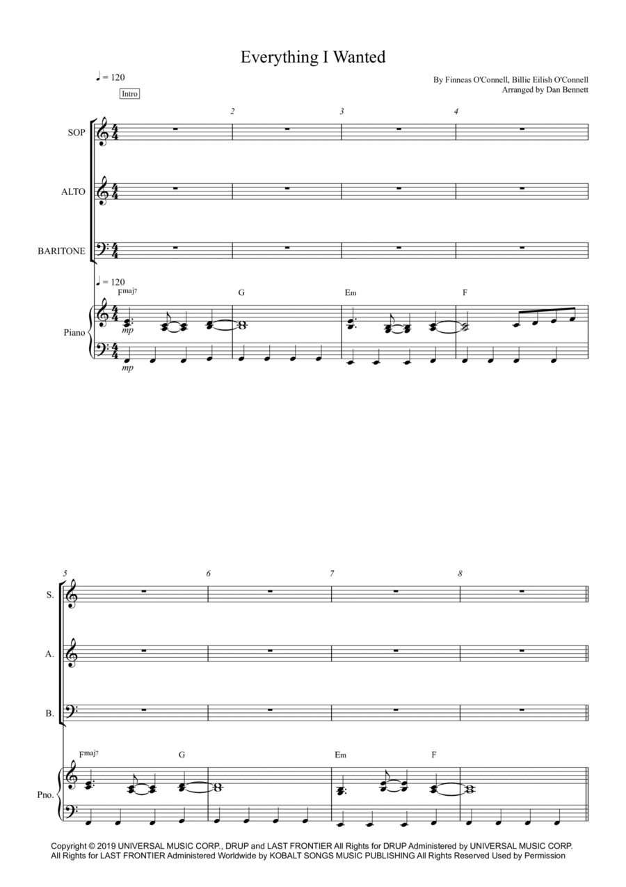 Everything I Wanted 3-Part scores gallery preview page 1