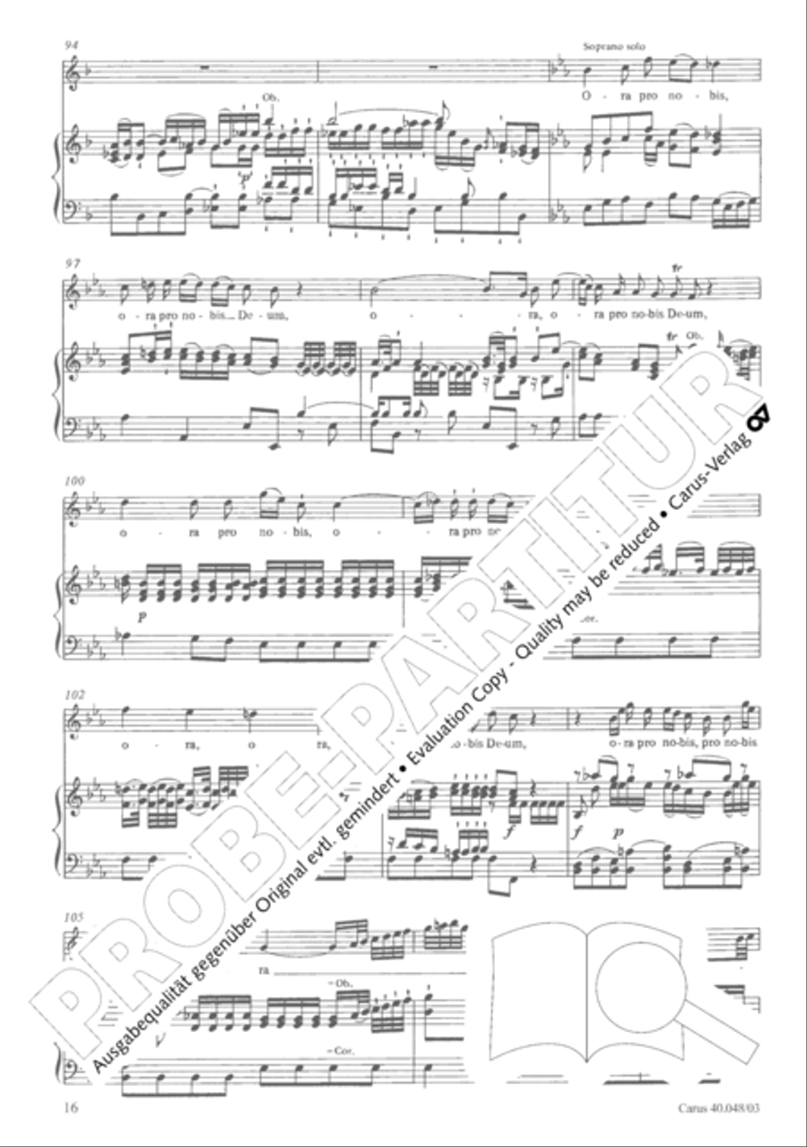 Regina coeli in B-Flat Major, K. 127 4-Part scores gallery preview page 21