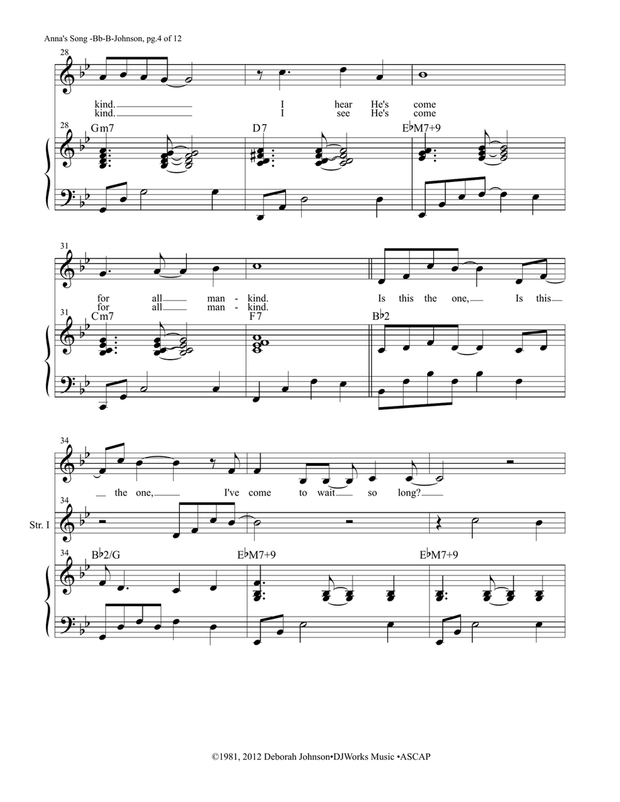 Anna's Song - Bb-B (high) SA scores gallery preview page 5