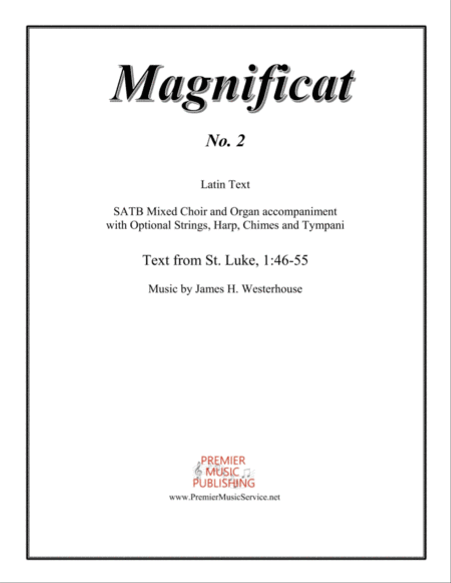 Magnificat No. 2 Magnificat No. 2 4-Part scores gallery preview page 1