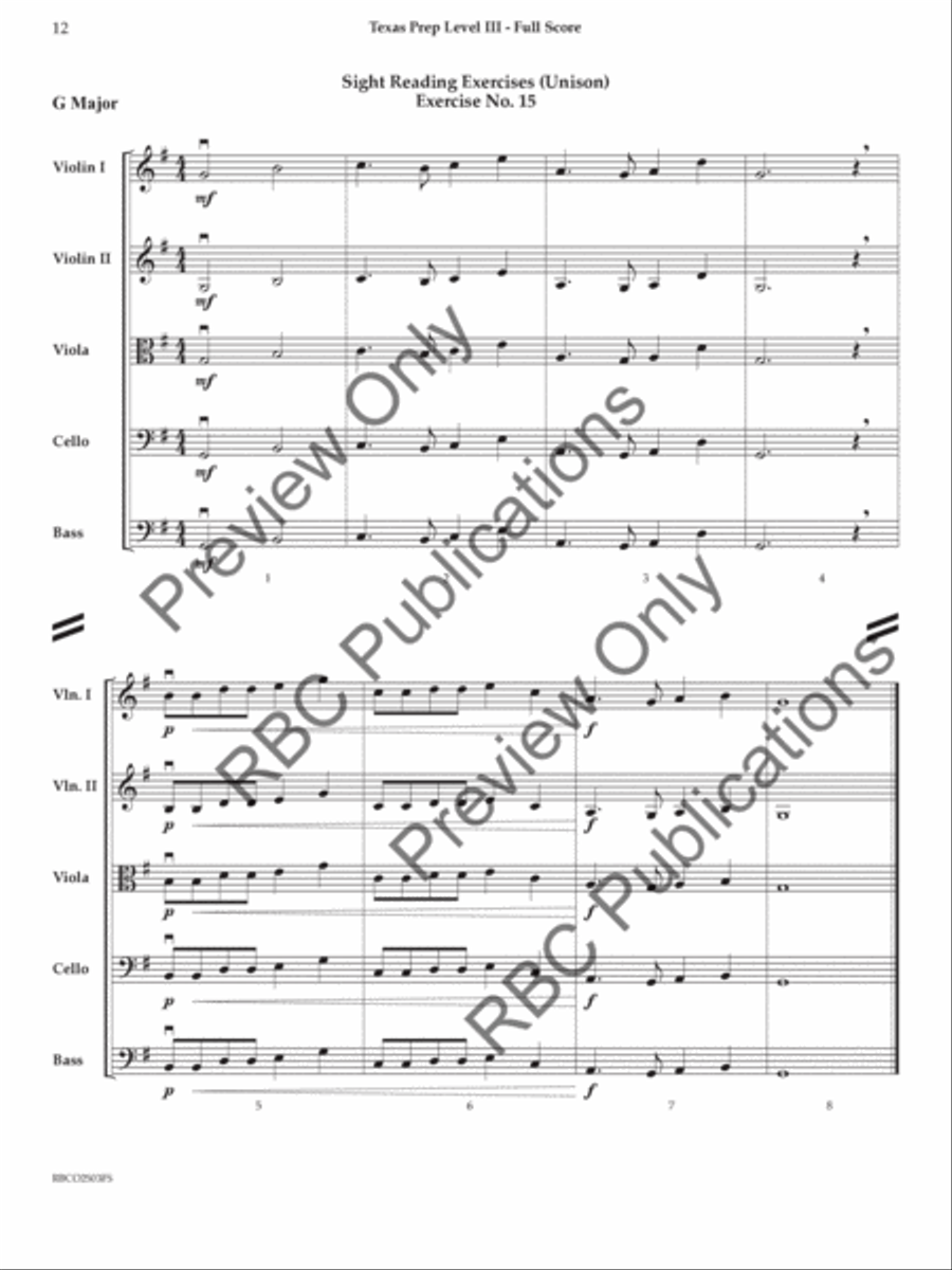 Texas Prep Level III Texas Prep Level III Orchestra scores gallery preview page 11