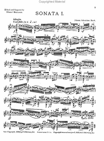 Sonatas and Partitas by Johann Sebastian Bach Violin Solo - Sheet Music