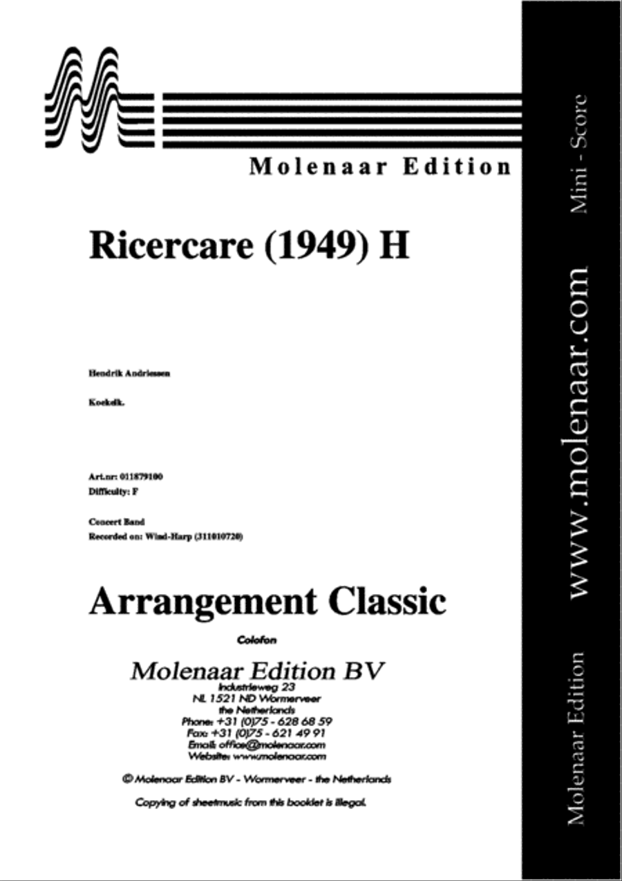 Ricercare Concert Band scores gallery preview page 2