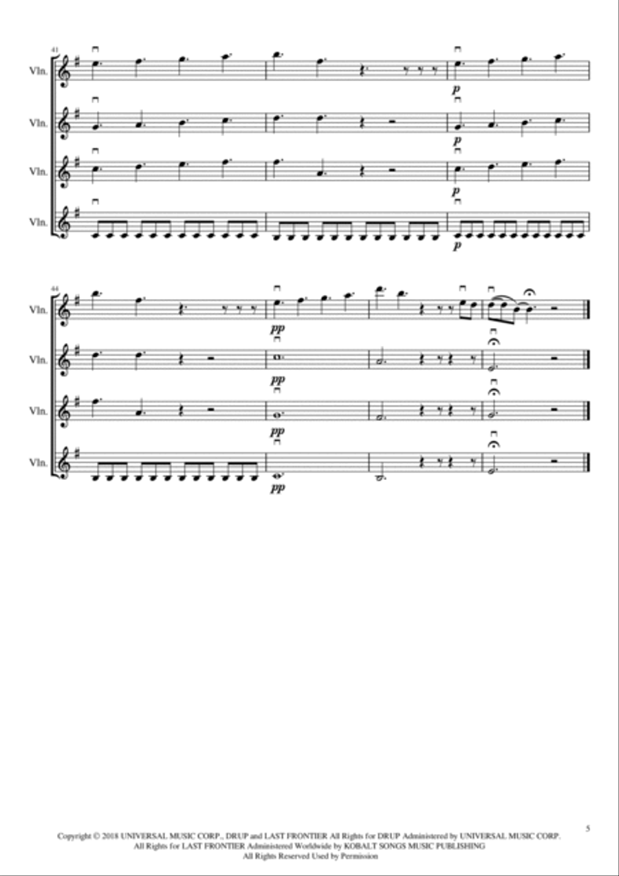 Idontwannabeyouanymore String Quartet scores gallery preview page 5