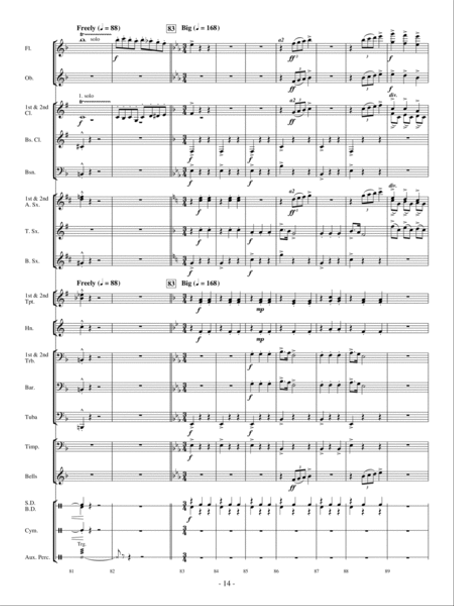 A Crazy, Mixed-Up Opera Concert Band scores gallery preview page 13