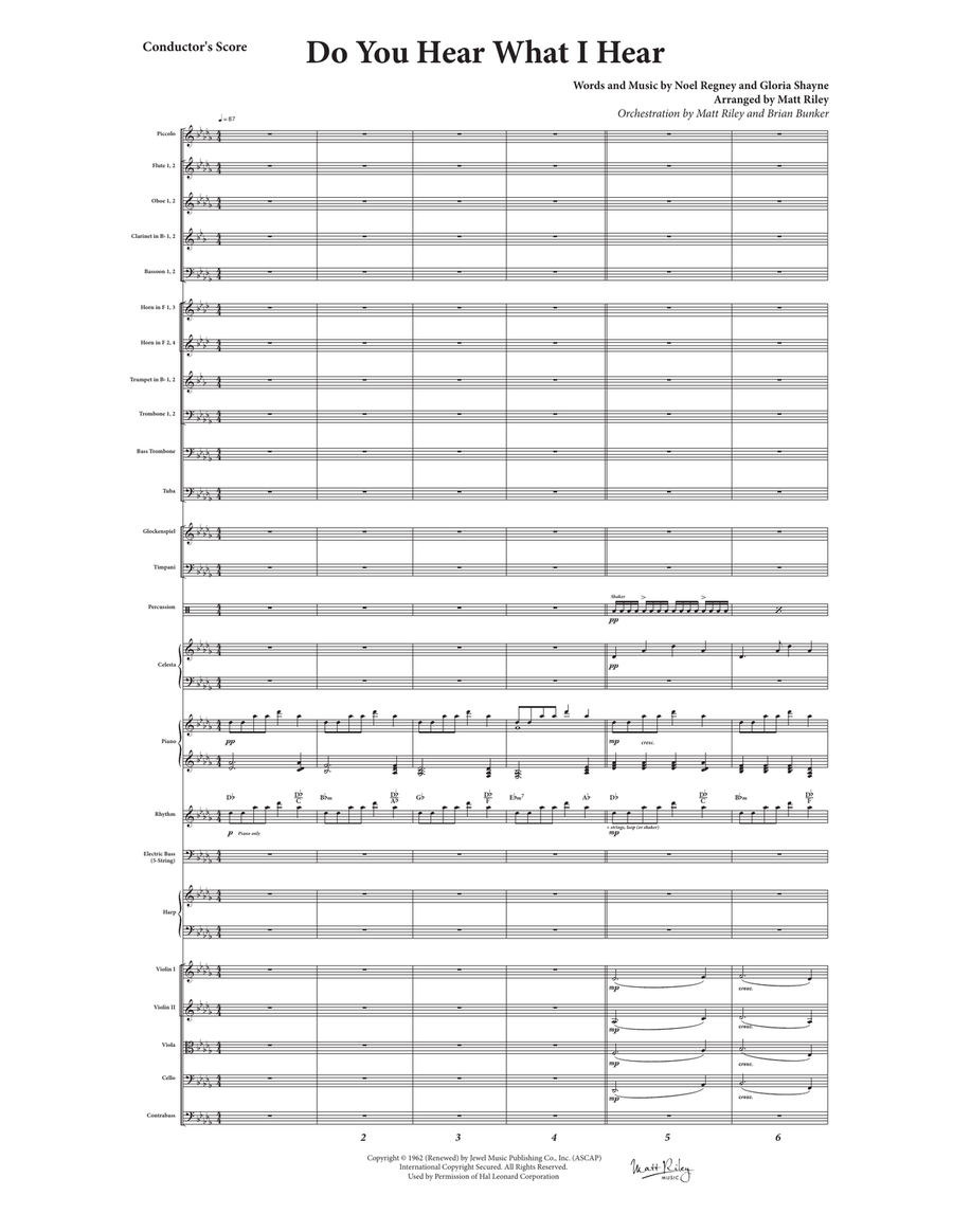 Do You Hear What I Hear Full Orchestra scores gallery preview page 4