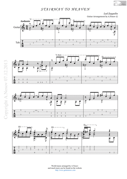 Stairway to Heaven (Sheet music for guitar) image number null
