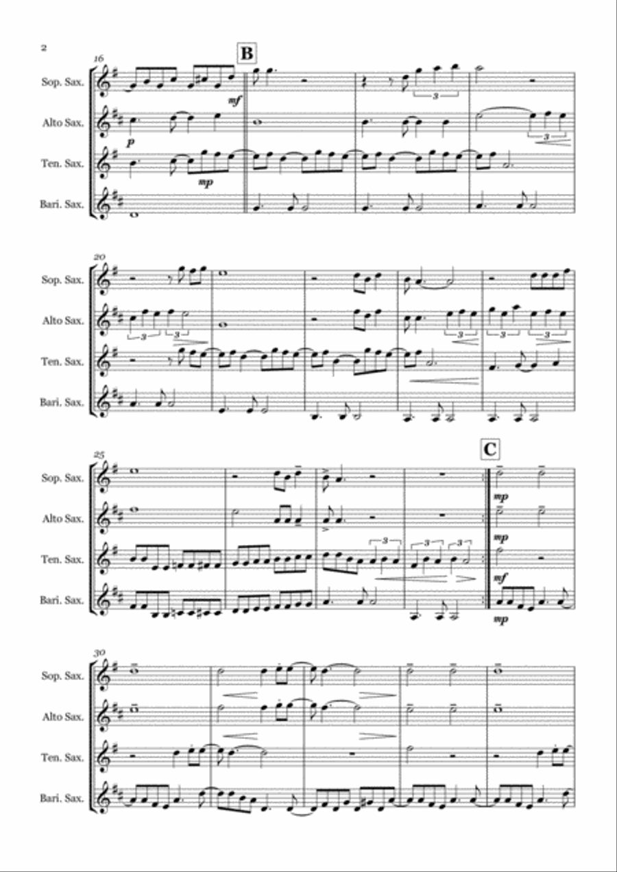 Heroes Saxophone Quartet scores gallery preview page 2