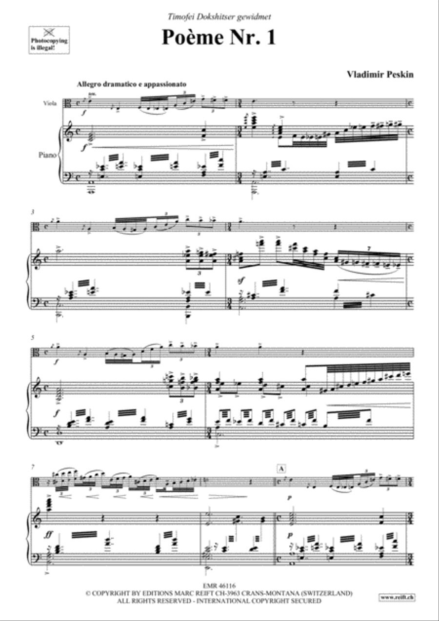Poeme No. 1 Poeme No. 1 Piano Accompaniment scores gallery preview page 4