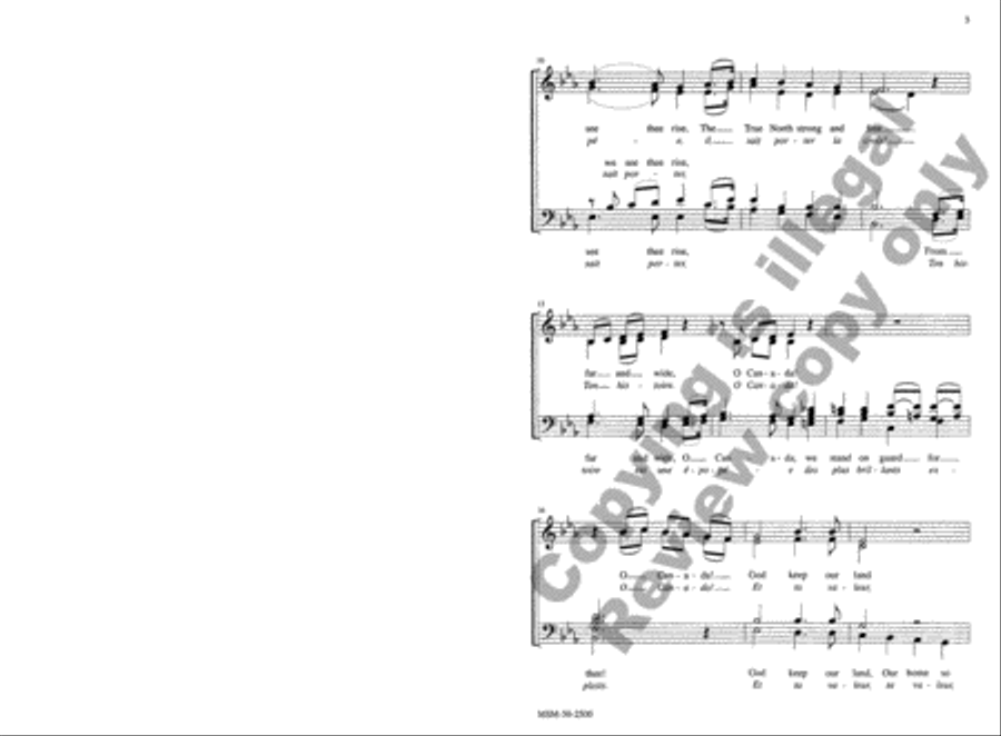 Two National Anthems 4-Part scores gallery preview page 3