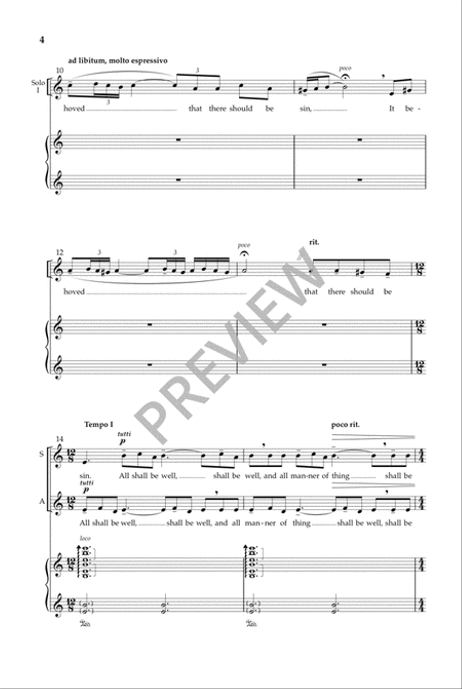 Illuminations of Julian of Norwich SSA scores gallery preview page 5