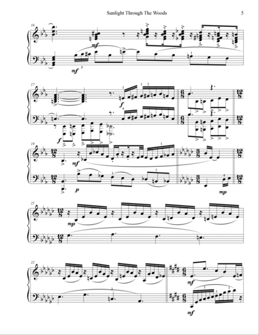 Sunlight Through The Woods Piano Method scores gallery preview page 6