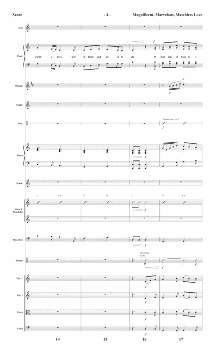 Magnificent, Marvelous, Matchless Love (arr. Joseph M. Martin) - Full Score Choir scores gallery preview page 4
